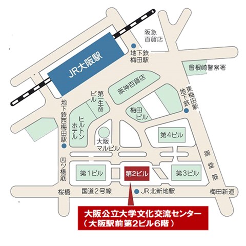 大阪公立大学文化交流センター地図